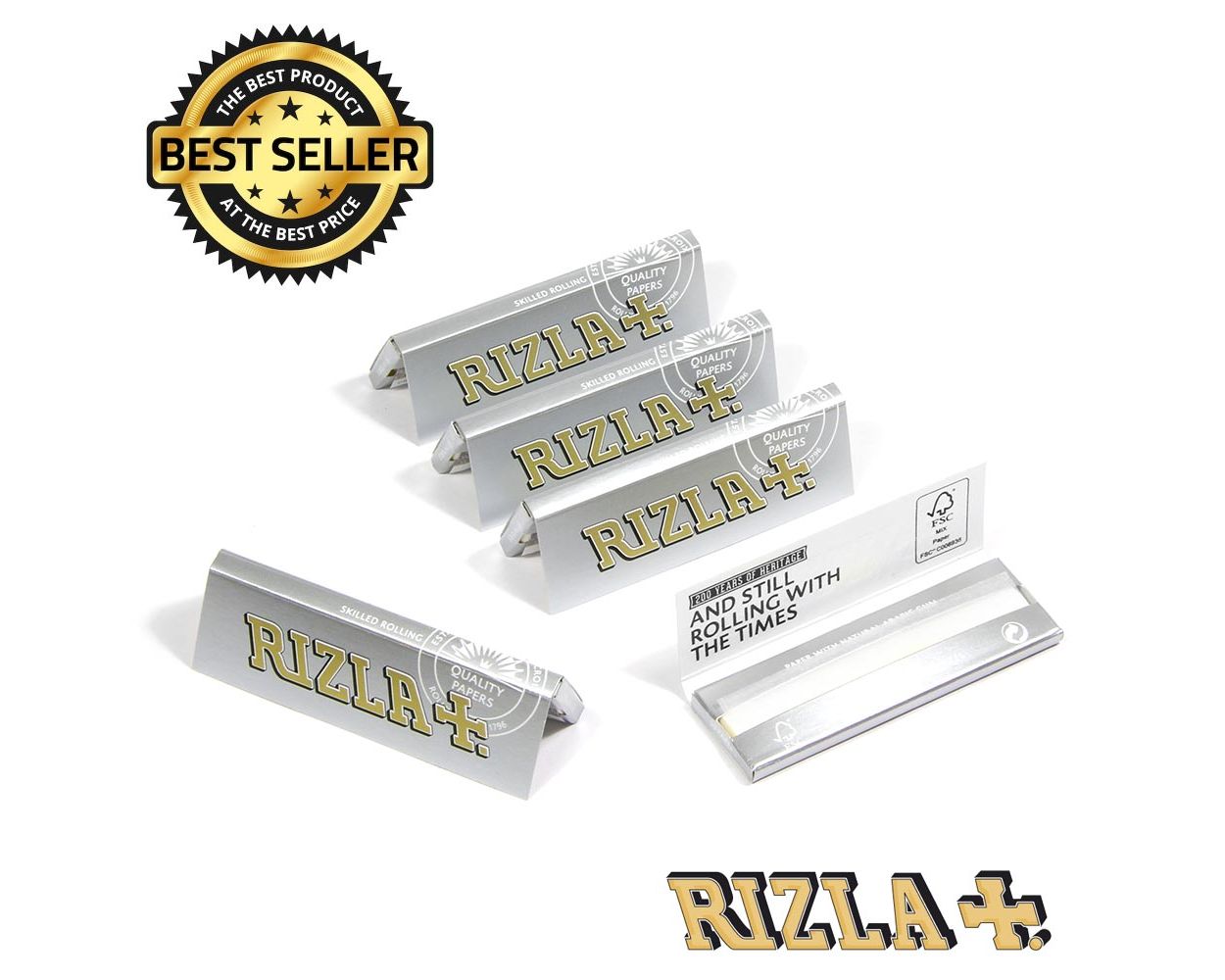 Rizla | Silver Regular Rolling Papers | Bundle of 5
